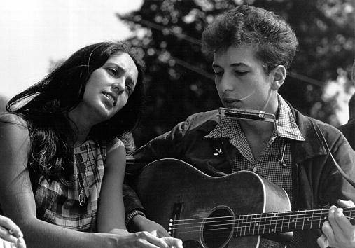 Getty Images - Bob Dylan e Joan Baez