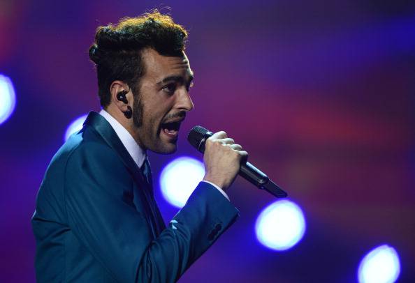 Italy's  Marco Mengoni performs during the final of the 2013 Eurovision Song Contest in Malmo, Sweden, on May 18, 2013. AFP PHOTO AFP PHOTO / JOHN MACDOUGALL        (Photo credit should read JOHN MACDOUGALL/AFP/Getty Images)