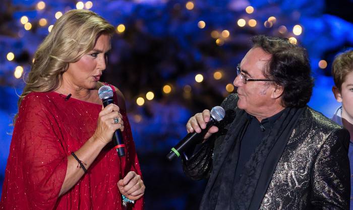 MUNICH, GERMANY - NOVEMBER 27:  Italian pop duo Al Bano and Romina Power perform at the taping of the TV show 'Heiligabend mit Carmen Nebel' on November 27, 2014 in Munich, Germany.  (Photo by Joerg Koch/Getty Images)