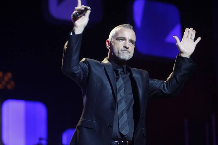 BARCELONA, SPAIN - NOVEMBER 29:  Eros Ramazzotti performs on stage during the 59th Ondas Awards 2012 at the Gran Teatre del Liceu on November 29, 2012 in Barcelona, Spain.  (Photo by Miquel Benitez/Getty Images)