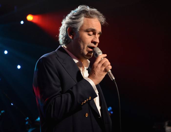 NEW YORK, NY - JANUARY 28:  Andrea Bocelli performs on stage during iHeartRadio Live Presents Andrea Bocelli Featuring Special Guests, David Foster and Natalie Cole on January 28, 2013 in New York City.  (Photo by Andrew H. Walker/Getty Images for iHeartRadio)