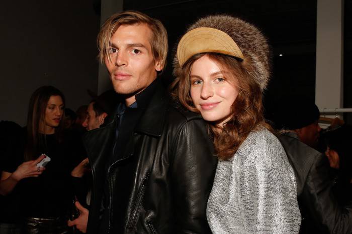 NEW YORK, NY - NOVEMBER 05:  Tali Lennox (R) and Ian Jones attend the French Connection Spring/Summer 2015 Collection Preview Party at Michelson Studio on November 5, 2014 in New York City.  (Photo by JP Yim/Getty Images)