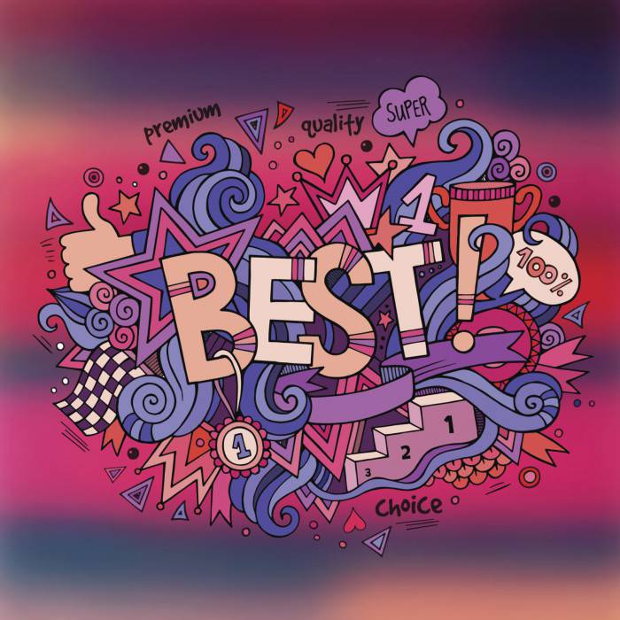 Best hand lettering and doodles elements background