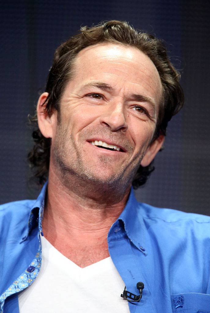 BEVERLY HILLS, CA - JULY 30:  Executive producer/actor Luke Perry speaks onstage during the 'Welcome Home' panel discussion at the UP Entertainment portion of the 2015 Summer TCA Tour at The Beverly Hilton Hotel on July 30, 2015 in Beverly Hills, California.  (Photo by Frederick M. Brown/Getty Images)