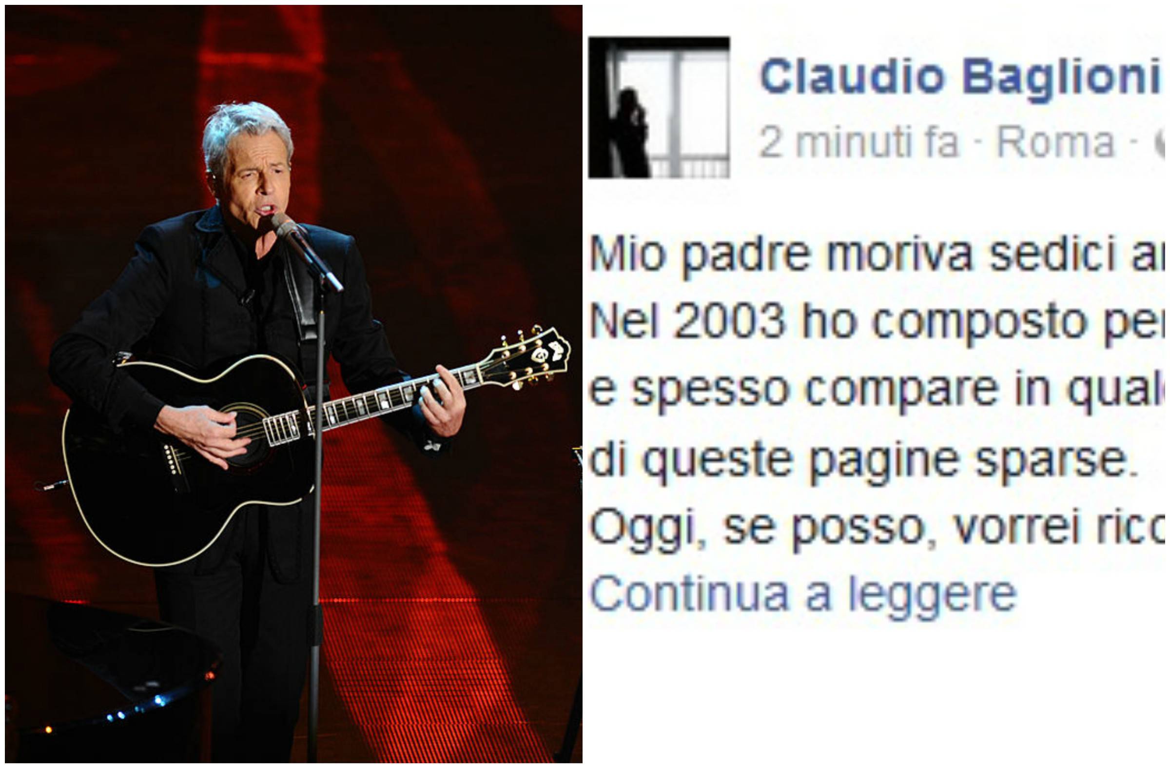&quot;SEDICI ANNI FA MORIVA MIO PADRE&quot;. IL COMMOVENTE POST DI BAGLIONI
