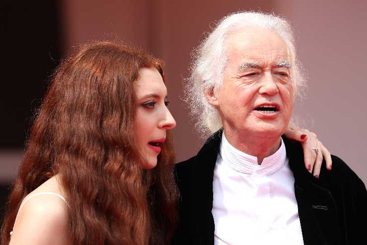 Scarlett Sabet and Jimmy Page