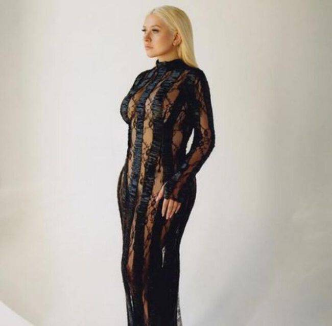 christina aguilera vestito